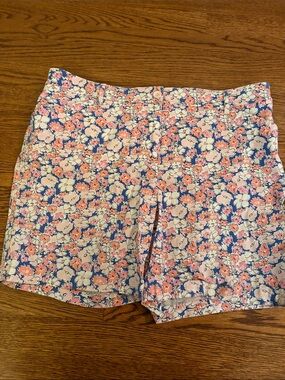 Talbots Floral Bermuda Shorts in Pink, Blue & White